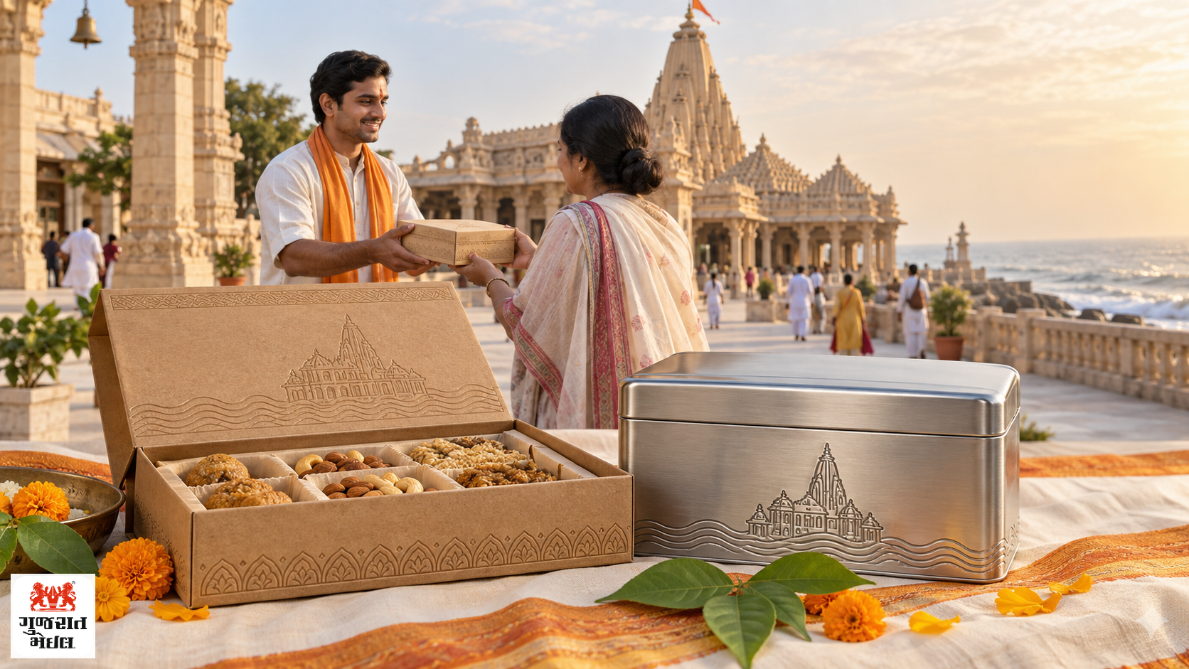 સોમનાથ મહાપ્રસાદને મળશે પર્યાવરણમૈત્રી પેકિંગ, પ્લાસ્ટિકને બદલે કાગળ અને ટીનના બોક્સ.